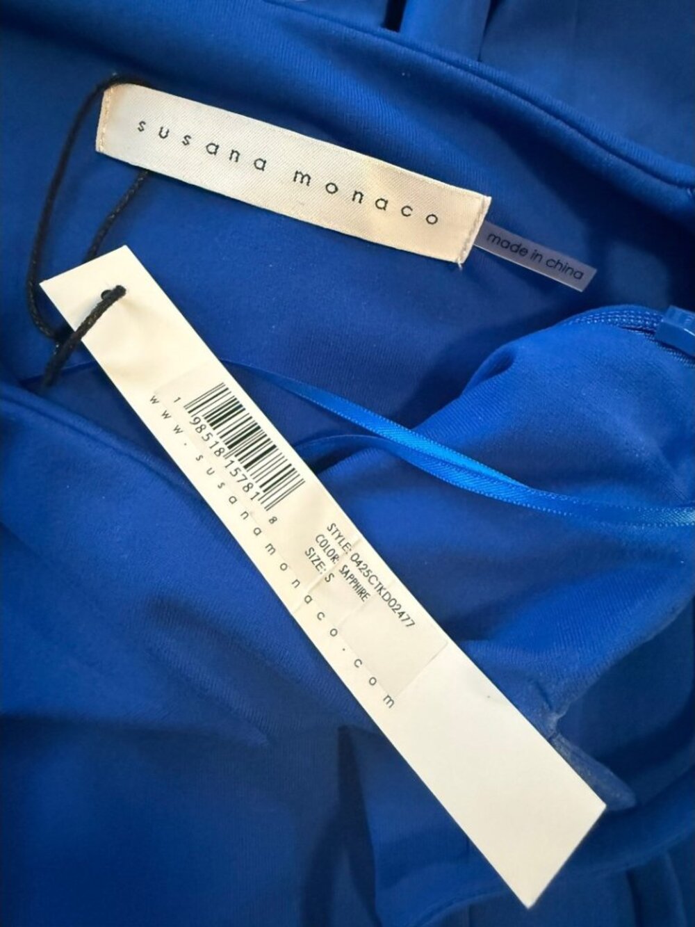 REVOLVE x Susana Monaco Blue Tank Maxi Dress Sleeveless Bodycon Size S - Picture 6 of 8